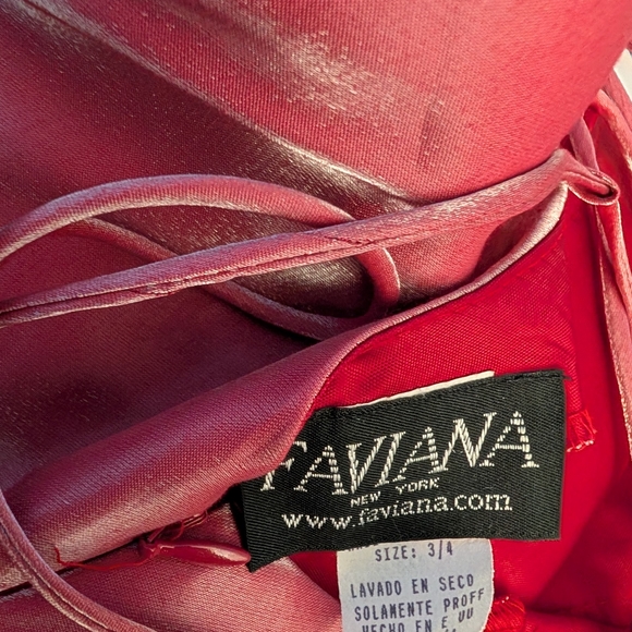 Strapless Pink Prom Dress With Shawl - Picture 5 of 5